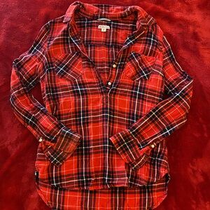 Merona Red and Blue Plaid Shirt